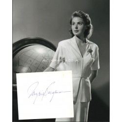 Ingrid Bergman genuine authentic autograph signed signature + photo.