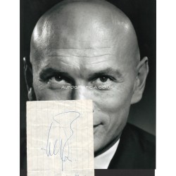 Yul Brynner King and I genuine authentic autograph signed signature + photo.