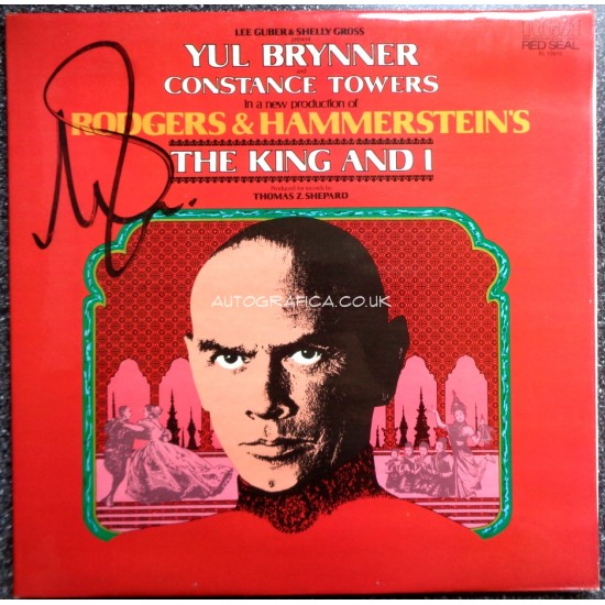 Yul Brynner King and I genuine authentic autograph signed signature record