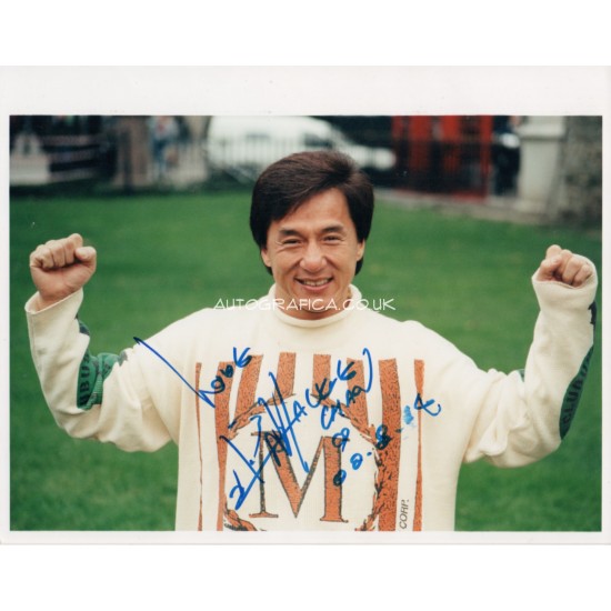 Jackie Chan genuine authentic autograph signed signature photo.