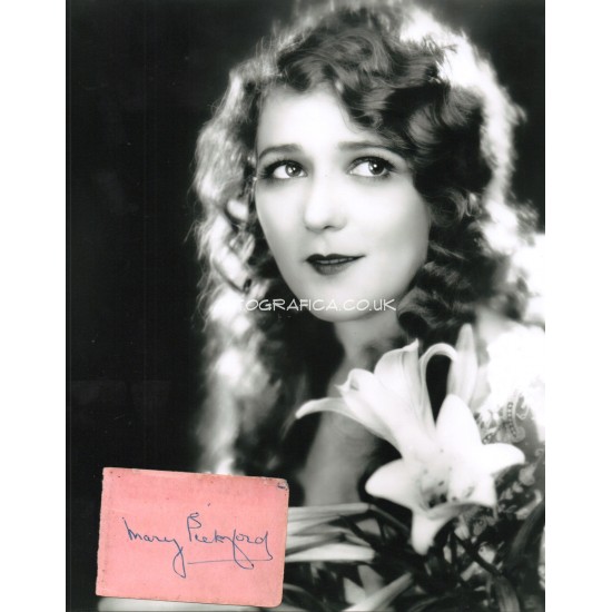 Mary Pickford genuine authentic autograph signed signature + photo.