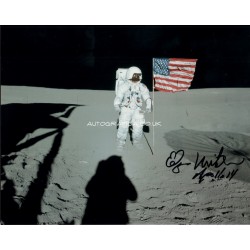 Edgar Mitchell Apollo 14 astronaut genuine authentic autograph signed photo.