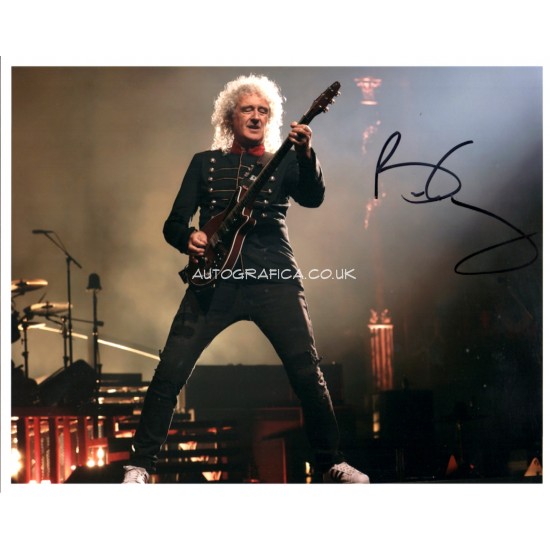 Brian May Queen genuine authentic autograph signed signature photo.