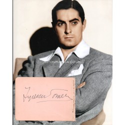 Tyrone Power genuine authentic autograph signed signature + photo.