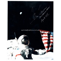 Gene Cernan Apollo space genuine authentic autograph signed signature photo.