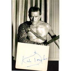 Kirk Douglas Spartacus genuine authentic autograph signed signature + photo.