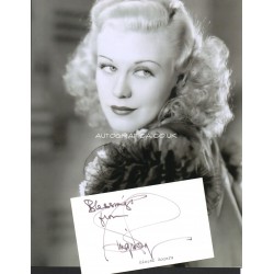 Ginger Rogers genuine authentic autograph signed signature + photo.