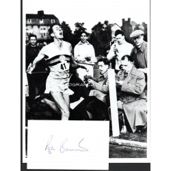 Roger Bannister 4 min mile genuine authentic autograph signed signature + photo.