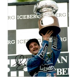 Nigel Mansell Williams F1 genuine authentic autograph signed signature photo.