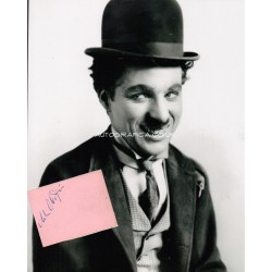 Charlie Chaplin genuine authentic autograph signed signature photo.