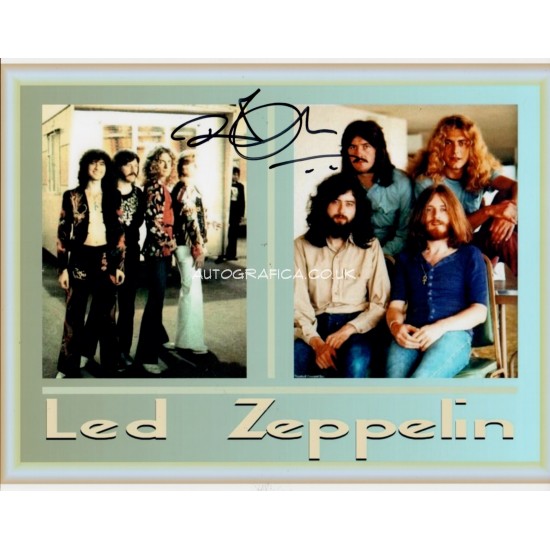Robert Plant Led Zeppelin genuine authentic autograph signed signature photo.