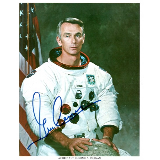 Gene Cernan Apollo genuine authentic autograph signed photo UACC