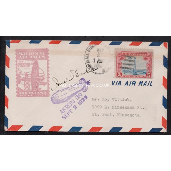 Amelia Earhart flight genuine authentic autograph signed photo COA