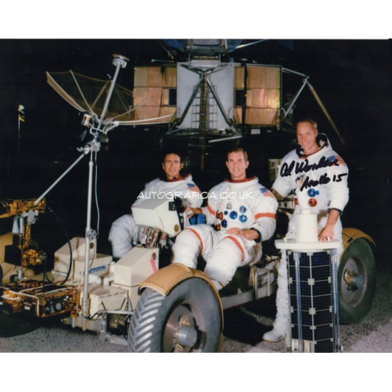 Apollo 15 crew photo signed by Al Worden