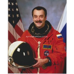 Mikhail Tyurin cosmonaut signed autograph colour photo