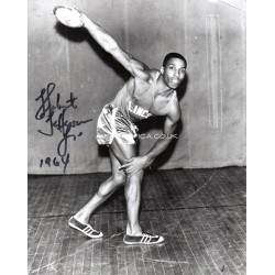 Herb Jefferson discus signed original genuine autograph photo