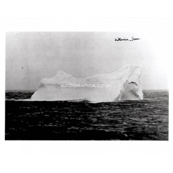 RMS Titanic signed autograph iceberg photo by Survivor Millvina