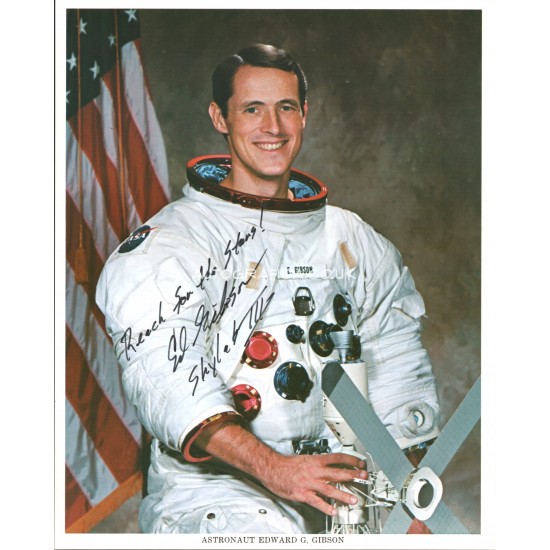 Skylab Ed Gibson signed original genuine autograph authentic litho