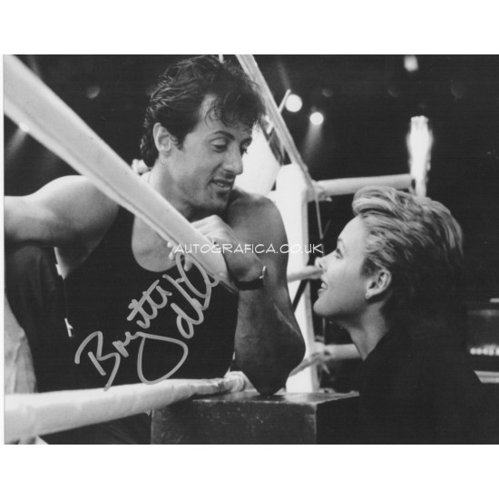 Rocky Stallone Brigitte Nielsen signed colour photo 3