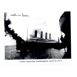 RMS Titanic authentic signed genuine autograph photo by Survivor Millvina Dean