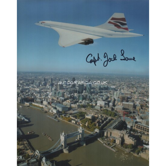 Jock Lowe pilot signed genuine authentic autograph Concorde COA