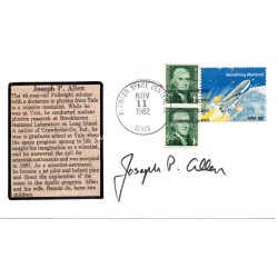 Joseph P Allen NASA astronaut space genuine authentic autograph signed FDC.