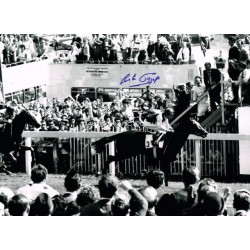 Lester Piggott horse racing genuine authentic autograph signed photo