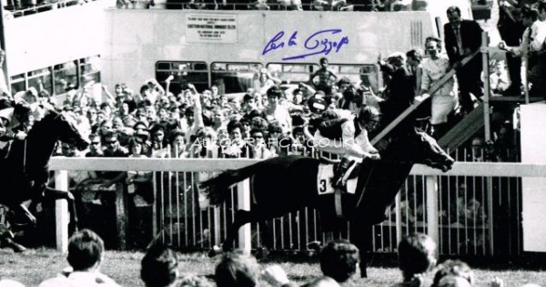 Lester Piggott horse racing genuine authentic autograph signed photo