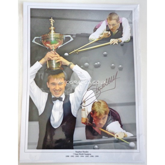 Stephen Hendry snooker genuine authentic autograph signed photo