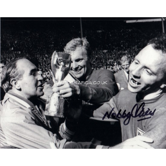 Nobby Stiles England WC 1966 genuine authentic autograph signed photo